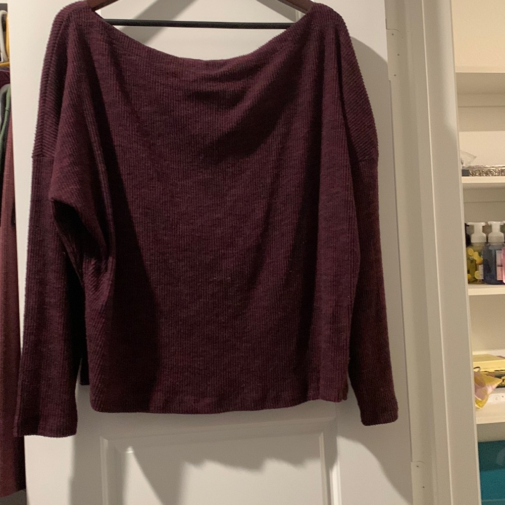 Wide neck sweater